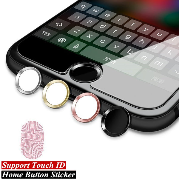 Aluminum Touch ID Home Button Sticker for iPhone 5s 5 SE 4 6 6s 7 Plus 8 4S iPad Apple Phone Stickers Fingerprint Identification