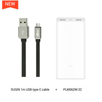 Original Xiaomi Power Bank 20000mAh 2C Portable Charger Support QC3.0 Dual USB Mi External Battery Bank 20000 for Mobile Phones