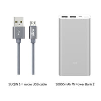 10000mAh Xiaomi Mi Power Bank 2i External Battery Bank 18W Quick Charge Powerbank 10000 PLM09ZM with Dual USB Output for Phone