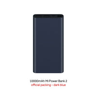 10000mAh Xiaomi Mi Power Bank 2i External Battery Bank 18W Quick Charge Powerbank 10000 PLM09ZM with Dual USB Output for Phone