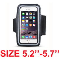 Armband For Size 4'' 4.5'' 4.7'' 5'' 5.5'' 6'' inch Sports Cell Phone Holder Case For iphone Huawei Samsung Xiaomi Phone On Hand