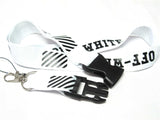 ONE PC Mens OFF WHITE  Badge Lanyard for Keys ID Holders  Mobile Phone Neck Straps