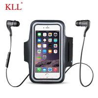 KLL Waterproof Universal Brassard Running Gym Sport Armband Case Mobile Phone Arm Band Bag Holder for iPhone Smartphone on Hand