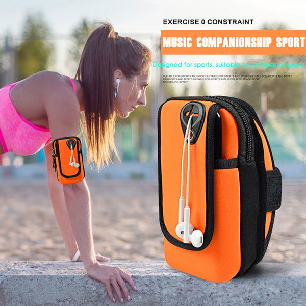 Sport Armband Running Flip Bag Case for iPhone Samsung Universal Smartphone Mobile Phone Earphone Holes Keys Arm Bags Pouch