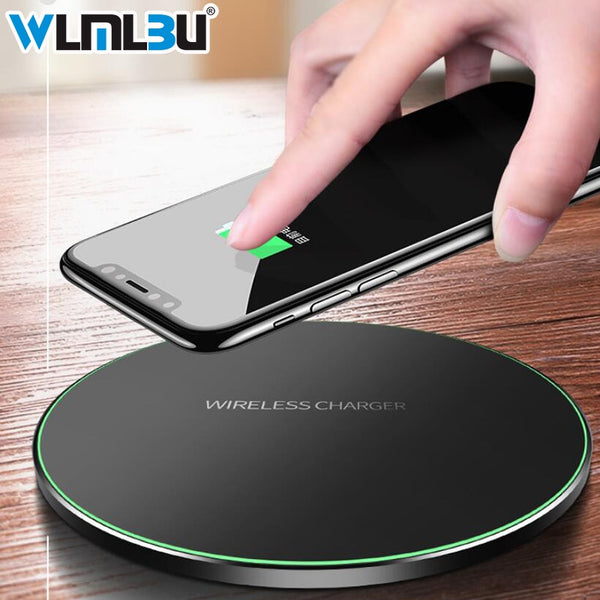 WLMLBU 10W Qi Wireless Charger for iPhone X/8 Visible Fast Wireless Charging pad for Samsung S9/S9+ S8 Note 9 9+ 8 Xiaomi Huawei