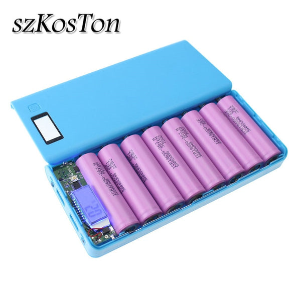 DIY 8*18650 Power Bank Battery Box Case Cover External Plastic Power bank Batteries Box Housing Case Holder Color Randomly send