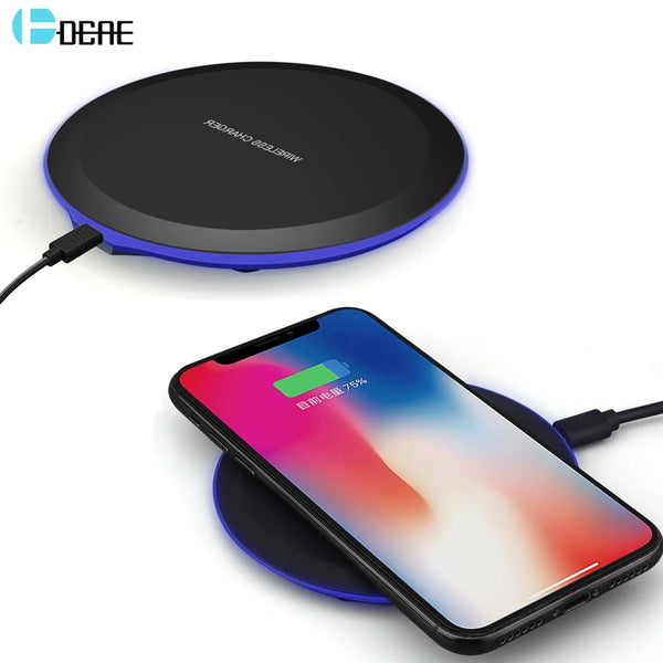 DCAE QI Wireless Charger For iPhone X 8 XS Max XR Samsung S9 S8 Plus Xiaomi Mix 3 2s Wireless Charging Pad Docking Dock Station