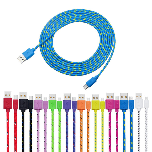 1M 2M Micro USB Data Charger Cable Fast Charging Hemp Rope Sync Data Cable Cord for Cell Phone Lightgreen