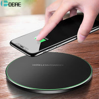 DCAE Qi Wireless Charger For iPhone 8 X XR XS Max QC3.0 10W Fast Wireless Charging for Samsung S9 S8 Note 8 9 S7 USB Charger Pad