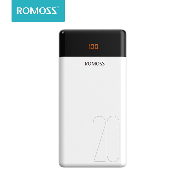 20000mAh ROMOSS LT20 Power Bank Dual USB External Battery With LED Display Fast Portable Charger For Phones Tablet Xiaomi