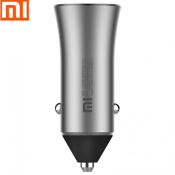 New Version Xiaomi Mi Car Charger Dual USB Quick Charge 5V/2.4A 9V/2A 12V/1.5A Max 18W Fast Charge Edition With LED Light tips