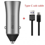 New Version Xiaomi Mi Car Charger Dual USB Quick Charge 5V/2.4A 9V/2A 12V/1.5A Max 18W Fast Charge Edition With LED Light tips
