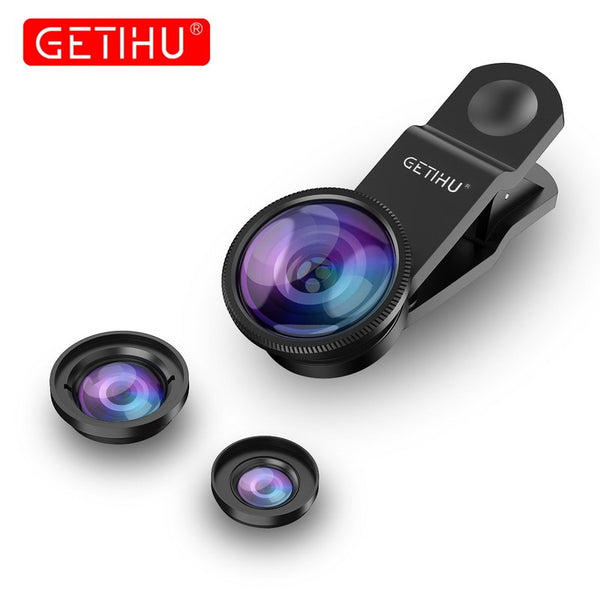 Universal Wide Angle Zoom Macro Lenses Mobile Phone Lens Fisheye Camera Fish eye For iPhone 6 7 8 X Smartphone Lentes Microscope