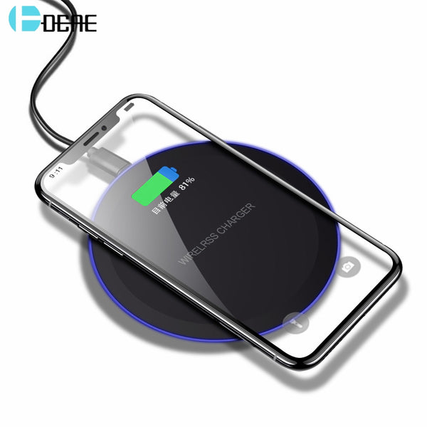 DCAE Wireless Charger for Samsung Galaxy S8 S9 Note 9 8 USB Qi Wireless Charger for iPhone XS Max X 8 Plus Wireless Charging Pad