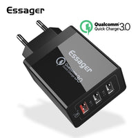 Essager USB Charger QC3.0 30W Quick Charge 3.0 Wall Charger For iPhone Xiaomi Samsung Fast Charger Mobile Phone Charger Adapter