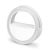 Universal Selfie LED Ring Flash Light Portable Mobile Phone LEDS Selfie Lamp Luminous Ring Clip For iPhone X 8 7 6 Plus Samsung