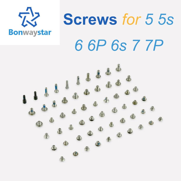 Screws Full Screw Set for iPhone 5 5S 6 7 Repair bolt Complete Kit Replacement Repair Parts for iphone Tails screw