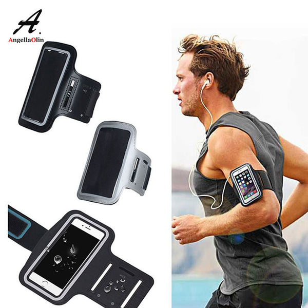 Black Top Armbands Waterproof Gym Sports Run For iPhone Xs Max XR X 10 8 6 6s 5 5s 5c SE 7 plus 4 4s Arm Band Phone Bag Case