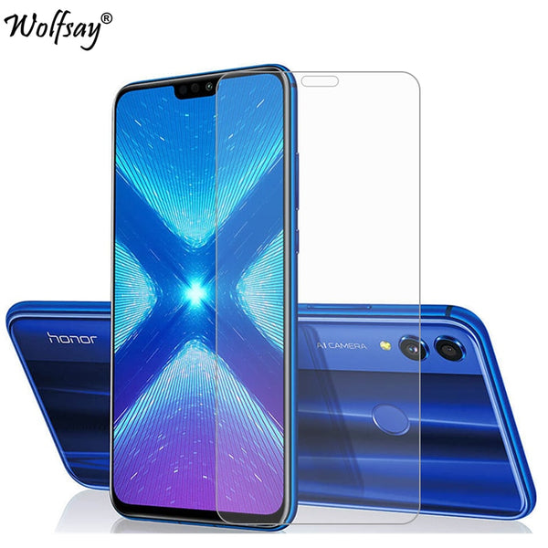 2PCS Glass Huawei Honor 8 Screen Protector Tempered Glass For Huawei Honor 8X Glass Honor 8 Honor 8X 8 X Protective Film Wolfsay