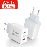 Essager USB Charger QC3.0 30W Quick Charge 3.0 Wall Charger For iPhone Xiaomi Samsung Fast Charger Mobile Phone Charger Adapter