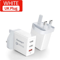 Essager USB Charger QC3.0 30W Quick Charge 3.0 Wall Charger For iPhone Xiaomi Samsung Fast Charger Mobile Phone Charger Adapter