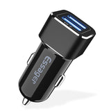 Essager Dual USB Car Charger For iPhone Xs Samsung S10 Xiaomi Mi 9 8 2.4A Fast Car Charging Adapter Mobile Phone Car USB Charger