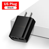 TOTU USB Charger For iPhone Samsung Xiaomi Dual USB Traval Wall Charger 2.4A Fast Charging EU US Adapter Mobile Phone Charger