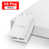TOTU USB Charger For iPhone Samsung Xiaomi Dual USB Traval Wall Charger 2.4A Fast Charging EU US Adapter Mobile Phone Charger