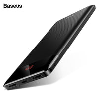 Baseus 10000mAh Power Bank Portable Charging Powerbank 10000 Slim Poverbank External Battery Pack Charger For Xiaomi Mi 9 iPhone