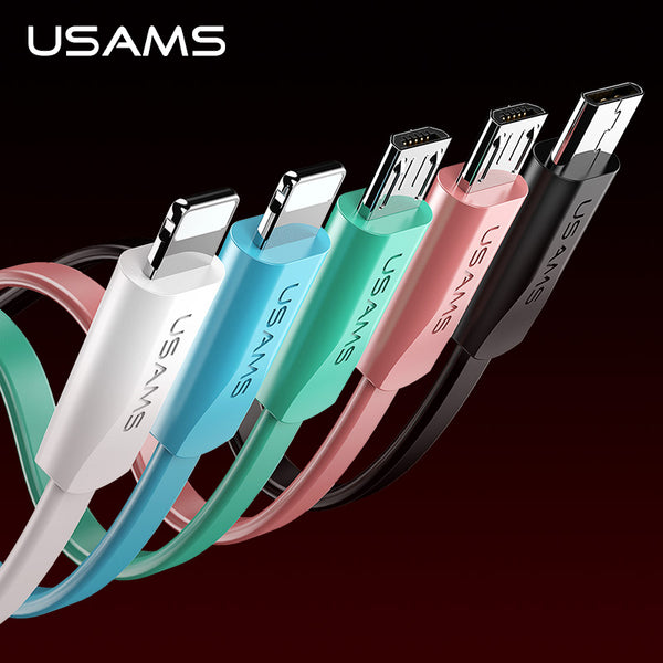 USAMS USB Cable Type C Cable Micro USB Cable  for Samsung Xiaomi Huawei LG,Charging USB Cable for iPhone X 8 7 6 6S puls 5 5S SE