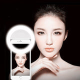 Universal Selfie LED Ring Flash Light Portable Mobile Phone LEDS Selfie Lamp Luminous Ring Clip For iPhone X 8 7 6 Plus Samsung