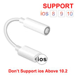 WST IOS 11 12 Headphone Adapter For iPhone 7 8 X AUX Adapter For Lightning Female To 3.5mm Male Adapters Headphone Jack Cable