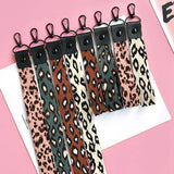 Leopard print Phone holder Key Lanyard Cheetah ID Badge Holders Animal Phone Neck Straps with Keyring