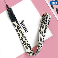 Leopard print Phone holder Key Lanyard Cheetah ID Badge Holders Animal Phone Neck Straps with Keyring