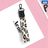 Leopard print Phone holder Key Lanyard Cheetah ID Badge Holders Animal Phone Neck Straps with Keyring