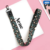 Leopard print Phone holder Key Lanyard Cheetah ID Badge Holders Animal Phone Neck Straps with Keyring