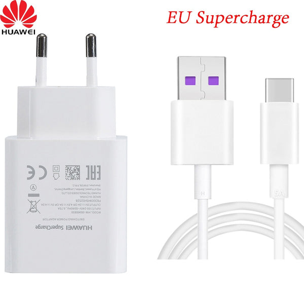 Original Huawei P20 Supercharge USB Fast Charger EU Plug Adapter 5V/4.5A Type C Data Cable For P10 P9 plus Mate 10 pro 20 lite