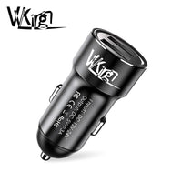 VVKing Car Charger 5V 3.0A Max Dual USB Fast Charging For iPhone Xiaomi Samsung Huawei SONY Phone 2 Ports USB Metal Car Charger