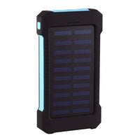 Solar Power Bank Waterproof 30000mAh Solar Charger 2 USB Ports External Charger mini Powerbank for Xiaomi iPhone x 8 Smartphone
