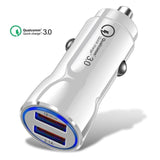 Olaf Car Charger Quick Charge 3.0 2.0 Mobile Phone Charger Fast Car Charger for iPhone XS Max Samsung 2 Port USB Phone Chargers