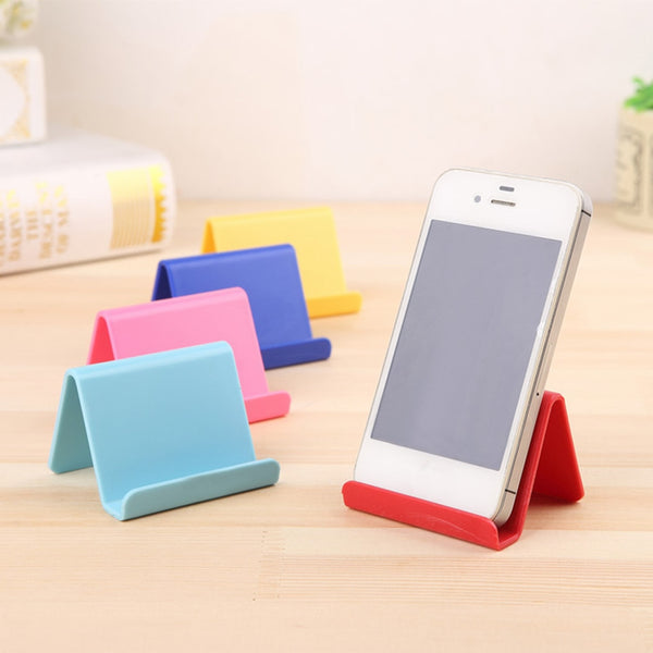 Universal Plastic Phone Holder Stand Base For iPhone 7 8 X for Samsung for Xiaomi Smartphone Candy Color Mobile Phone Bracket