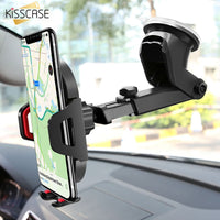 KISSCASE Windshield Gravity Sucker Car Phone Holder For iPhone X Holder For Phone In Car Mobile Support Smartphone Voiture Stand