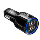 Car USB Charger Quick Charge 3.0 2.0 Mobile Phone Charger 2 Port USB Fast Car Charger for iPhone Samsung Xiaomi