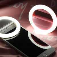 Selfie LED Ring Flash Light Portable Phone Selfie Lamp Luminous Clip Lamp Camera Photography Video Spotlight lens luz para movil