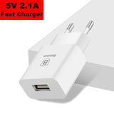 Baseus 5V 2.1A Dual USB Charger For Phone Fast Charging Charger Portable EU Plug Travel Adapter Wall charger for iPhone samsung