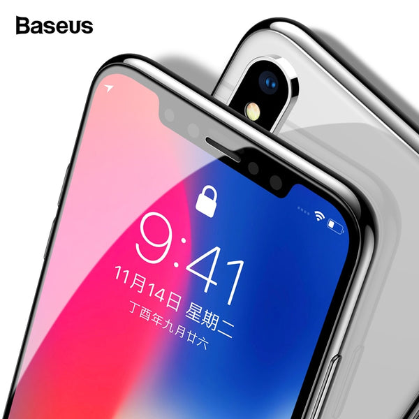 Baseus 0.3mm Screen Protector Tempered Glass For iPhone Xs Max X Xr S 3D Full Cover Protective Glass For iPhone Xsmax Protection
