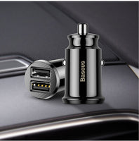 Baseus Mini USB Car Charger For iPhone X Xs Max 8 7 6 Xiaomi Redmi Note 7 Dual USB Car Phone Charger Dual USB Car Phone Charger