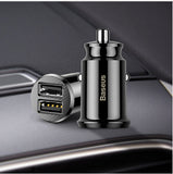 Baseus Mini USB Car Charger For iPhone X Xs Max 8 7 6 Xiaomi Redmi Note 7 Dual USB Car Phone Charger Dual USB Car Phone Charger