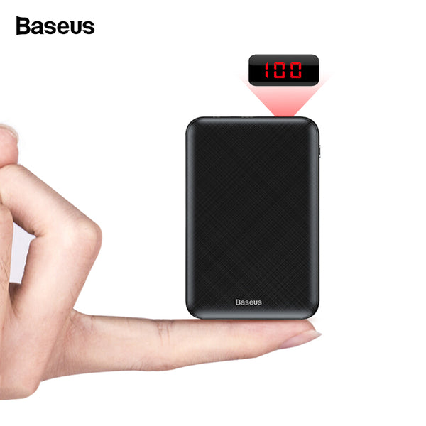 Baseus 10000mAh Mini Power Bank Portable Type C PD Charger 10000 mAh Powerbank For iPhone Xiaomi Mi 9 External Battery Poverbank