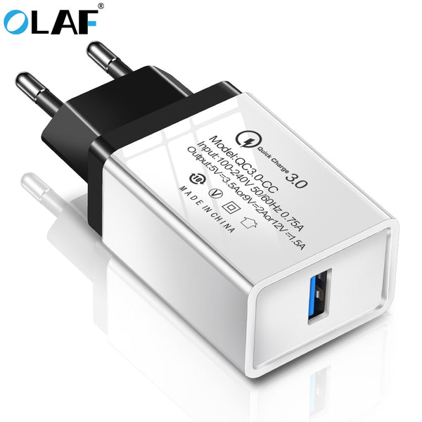 OLAF quick charge 3.0 fast usb charger for iphone 7 8 Plus X QC 3.0 Phone Charger For Xiaomi redmi 6a Mi8 For Huawei mate 20 pro